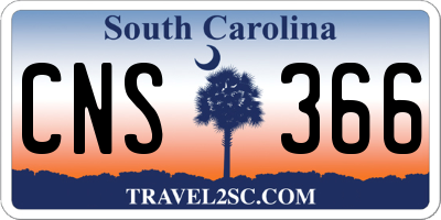 SC license plate CNS366