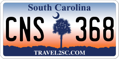 SC license plate CNS368