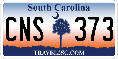 SC license plate CNS373