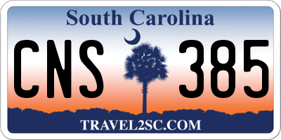 SC license plate CNS385