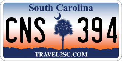 SC license plate CNS394