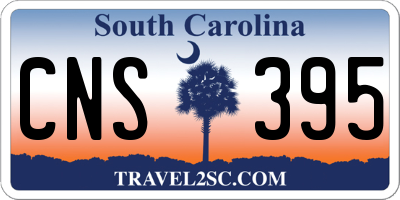 SC license plate CNS395