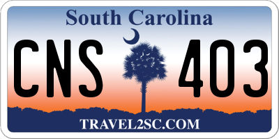 SC license plate CNS403