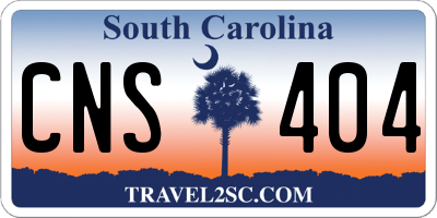 SC license plate CNS404