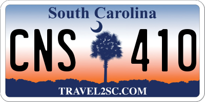 SC license plate CNS410