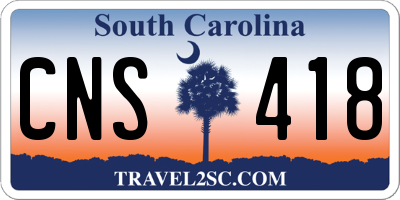SC license plate CNS418
