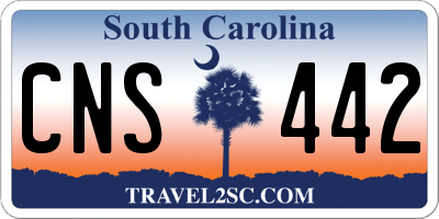 SC license plate CNS442