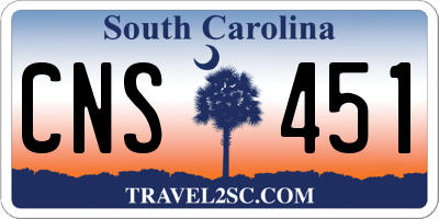 SC license plate CNS451