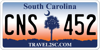SC license plate CNS452