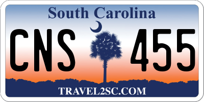 SC license plate CNS455