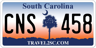 SC license plate CNS458