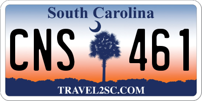 SC license plate CNS461