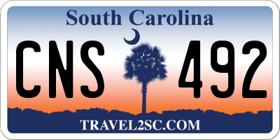 SC license plate CNS492