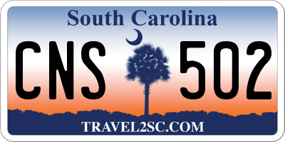 SC license plate CNS502