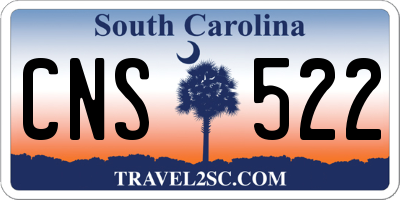 SC license plate CNS522