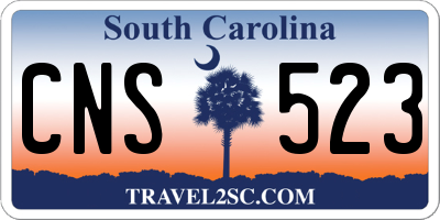 SC license plate CNS523