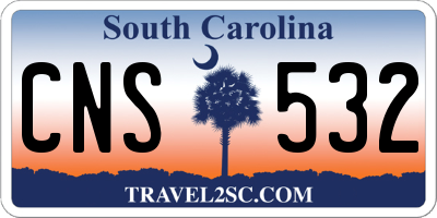 SC license plate CNS532