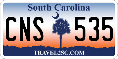 SC license plate CNS535