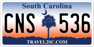 SC license plate CNS536