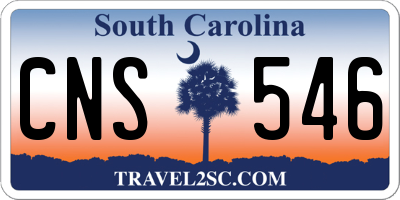 SC license plate CNS546