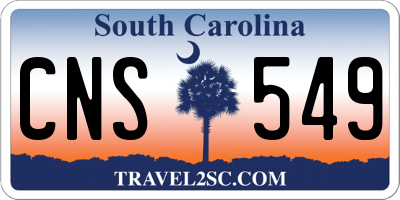 SC license plate CNS549