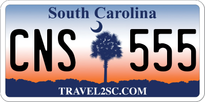 SC license plate CNS555