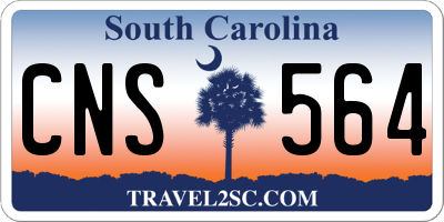 SC license plate CNS564