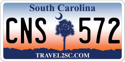 SC license plate CNS572