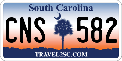 SC license plate CNS582