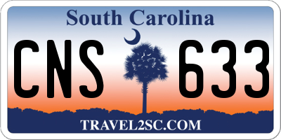 SC license plate CNS633