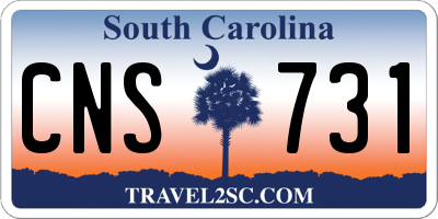 SC license plate CNS731