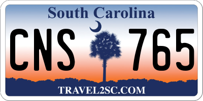 SC license plate CNS765