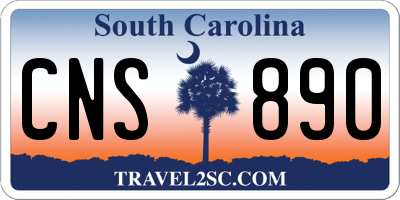 SC license plate CNS890
