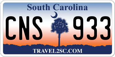 SC license plate CNS933