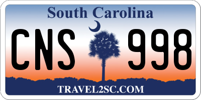 SC license plate CNS998