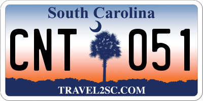 SC license plate CNT051