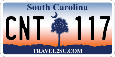 SC license plate CNT117