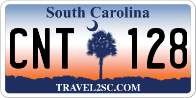 SC license plate CNT128
