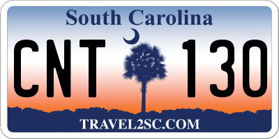 SC license plate CNT130