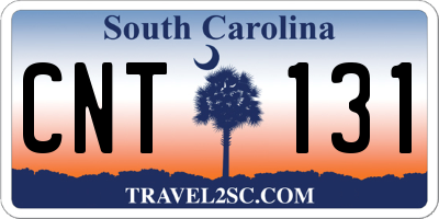 SC license plate CNT131