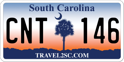 SC license plate CNT146