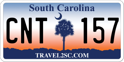 SC license plate CNT157