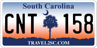 SC license plate CNT158