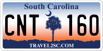 SC license plate CNT160