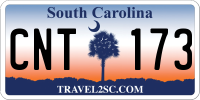 SC license plate CNT173