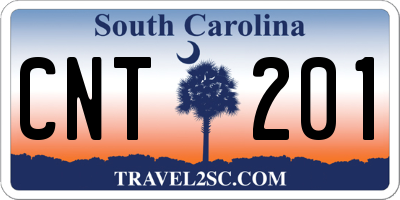 SC license plate CNT201