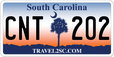 SC license plate CNT202