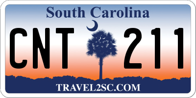 SC license plate CNT211
