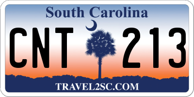 SC license plate CNT213