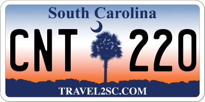 SC license plate CNT220